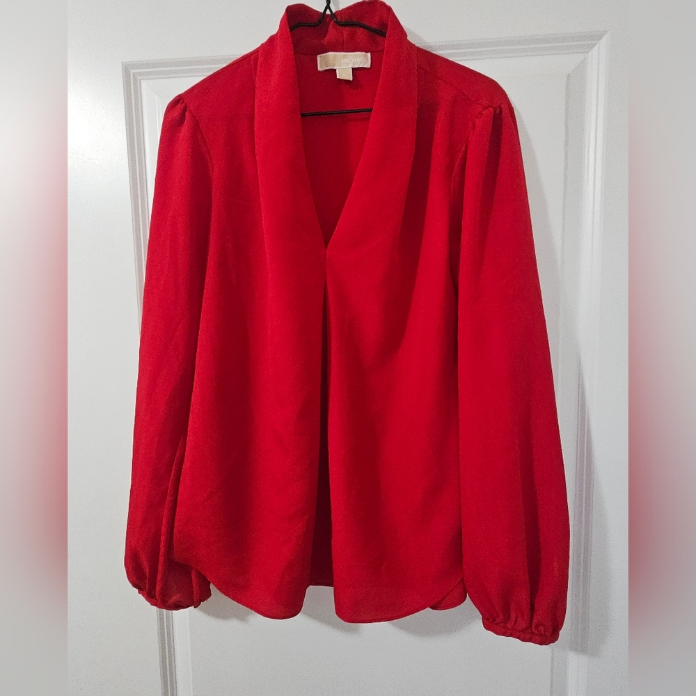Michael Kors Vibrant Red Blouse